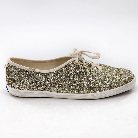 KEDS x KATE SPADE Keds for Kate Spade CH KS Platinum Gold Glitter WF57125 - Picture 7 of 13
